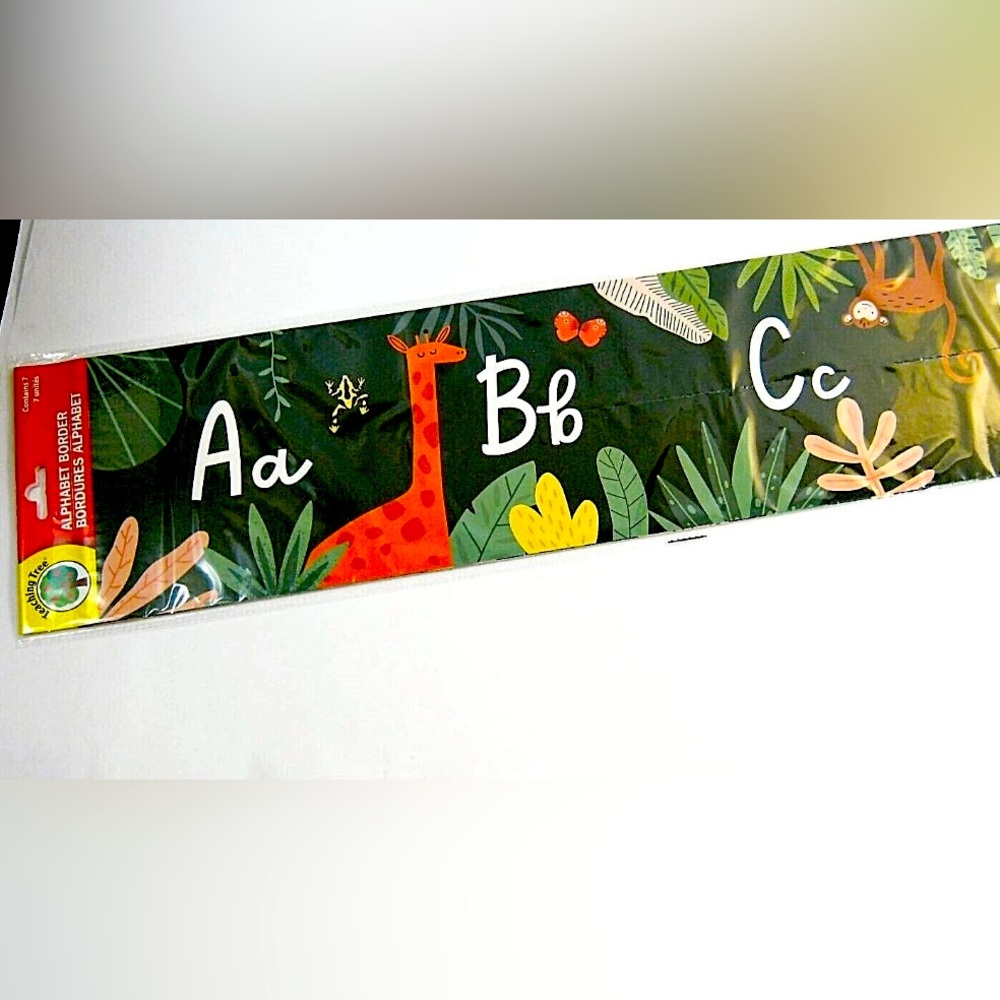Alphabet A-Z  Wall Border Teaching School Classroom Kids Room or Nursery-Safari